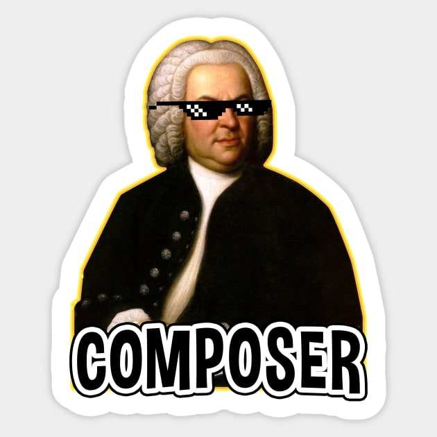 J. S. Bach Composer Sticker by TeezRock